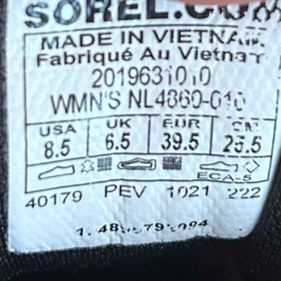 Sorel - Out N About III Low - Hiking Shoes - Black - Women's - 8.5 - NL4860-010 - Picture 9 of 9